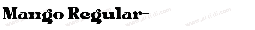 Mango Regular字体转换